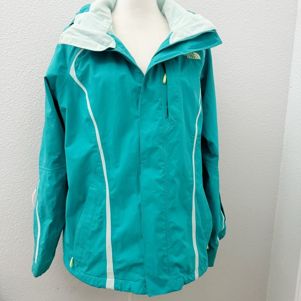 The North Face Women’s teal hooded jacket size large